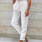 ✨ 49 % de réduction 🔥Pantalon décontracté à jambe droite de couleur unie