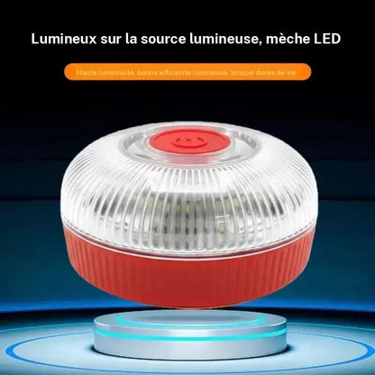 🔈🔈50% OFF🔥Bande lumineuse stroboscopique V16 avec aimant puissant à la base de la batterie
