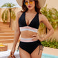 🌺Promotion 49% de réduction 👙Ensembles de bikinis à taille haute avec contrôle de l'abdomen et blocs de couleurs