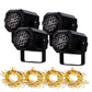 Projecteur lumineux rotatif à LED avec motifs de Noël