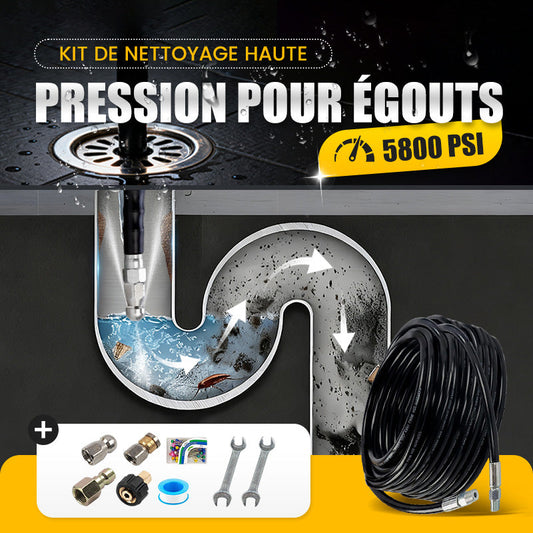 🚿 Débouchez en Quelques Secondes | Kit de Nettoyage Haute Pression 5800 PSI 🔥【Promo 2026 -50%】