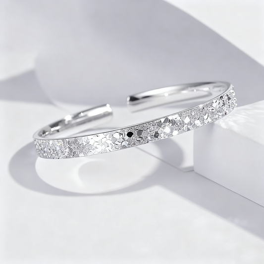 Argent glacé pailleté