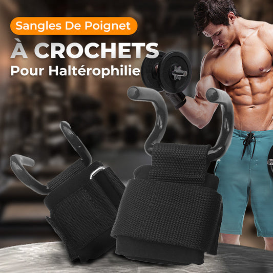 ⏳Spécial à durée limitée⏰Sangles de Poignet Robustes à Crochets pour Haltérophilie🪝