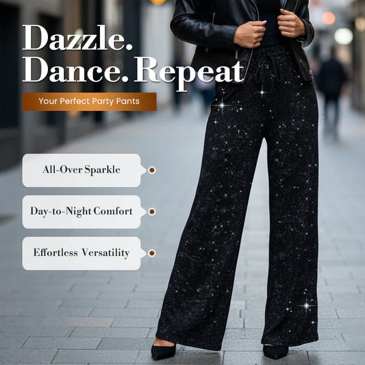 👖Pantalon Large à Paillettes Femme💥Éclat de Fête & Confort Garanti ✨
