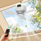 Ventilateur de Plafond Rechargeable avec Éclairage LED