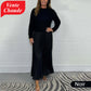 📢📢50 % de réduction !! 🥰Robes plissées à col rond pour femmes, élégantes et stylées
