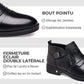 📢📢55 % de réduction !!!🎅 Bottines en cuir avec fermeture éclair double face et extrémités pointues pour hommes