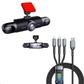 📢📢60 % de réduction !! ⏰ Caméra Embarquée 360° – Vision Nocturne Ultra HD, Surveillance Parking 24h & Enregistrement en Boucle ! 🚘🛡️