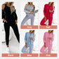 Ensemble trois pièces pour femme comprenant une veste et un pantalon de baseball