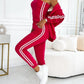 Ensemble trois pièces pour femme comprenant une veste et un pantalon de baseball