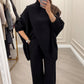 🔥Ensemble 2 pièces femme👚Pull asymétrique + pantalon large (livraison gratuite)