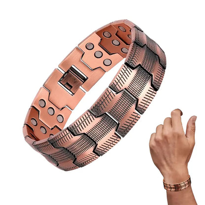 Bracelet magnétique en cuivre - Soulage la fatigue et favorise la circulation sanguine
