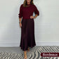 📢📢50 % de réduction !! 🥰Robes plissées à col rond pour femmes, élégantes et stylées