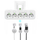 🔌 Adaptateur Prise EU 4-en-1 avec Interrupteurs Indépendants & Veilleuse Intégrée