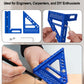 Règle équerre 3D multi-angles en alliage d'aluminium pour menuiserie, rapporteur de 22,5 à 90 degrés, règle triangulaire à onglet de haute précision pour ingénieurs, charpentiers et artisans