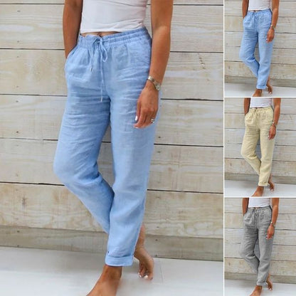 ✨ 49 % de réduction 🔥Pantalon décontracté à jambe droite de couleur unie