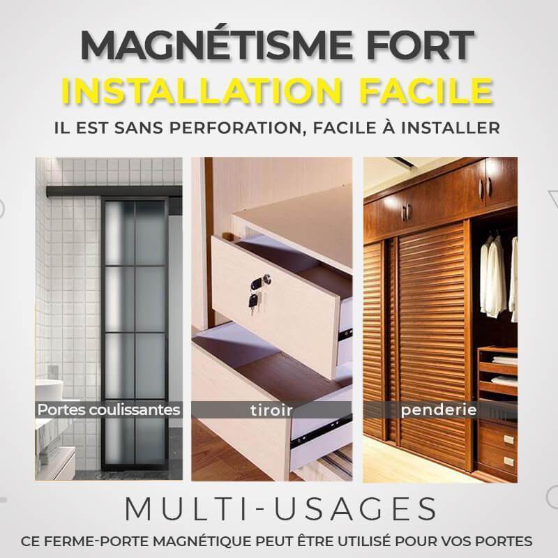 Ferme-porte magnétique sans perforation-6