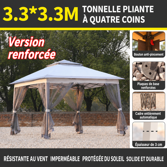 🚩 Livraison gratuite 🌞 Parasol de jardin multifonction avec moustiquaire — Résistant au vent, à la pluie et au soleil