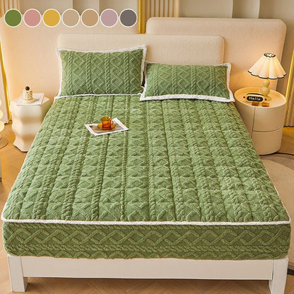 🛏️ 50 % DE RÉDUCTION ! 🎁 DRAPS CHAUDS ET AJUSTÉS - Flanelle brossée et poches profondes (jusqu'à 40 cm), coins antidérapants pour un confort en toute saison❄️🛌