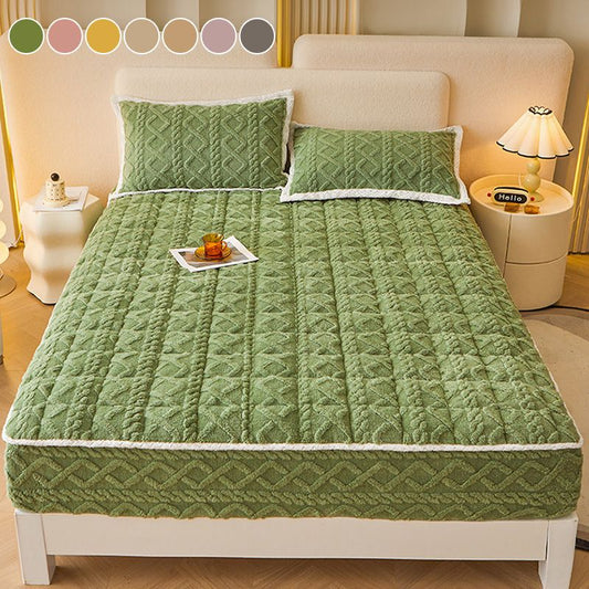 🛏️ 50 % DE RÉDUCTION ! 🎁 DRAPS CHAUDS ET AJUSTÉS - Flanelle brossée et poches profondes (jusqu'à 40 cm), coins antidérapants pour un confort en toute saison❄️🛌