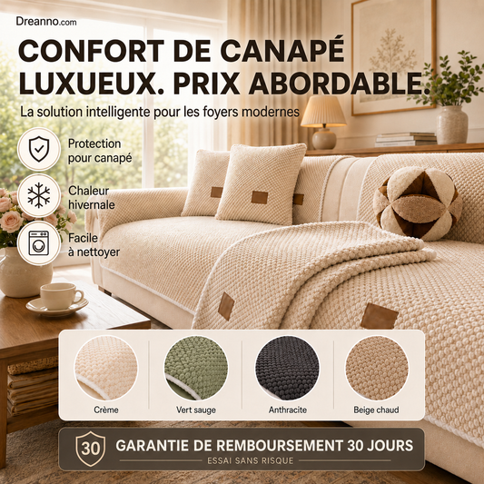 Housse de canapé épaisse et antidérapante – Ultra-douce, lavable, résistante aux rayures et adaptée aux animaux de compagnie, 4 couleurs 🛋️✨