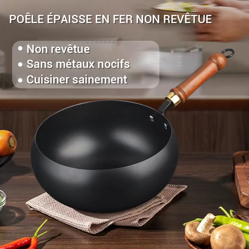 Poêle à frire de camping légère et antiadhésive avec poignée pliable pour camping en plein air, pique-nique, randonnée(grand