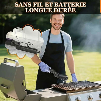 💎 60% DE RÉDUCTION ! 💎 Brosse Électrique Sans Fil pour BBQ – Nettoyage Puissant, Long Manche & Têtes Interchangeables 🔋🍖