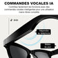 Lunettes caméra AI Smart 4K, vidéos HD 1080P, verres photochromiques, ultra grand-angle anti-vibration, enregistrement Vlog, traduction IA, assistant vocal IA, oreilles libres, transmission Wi‑Fi, contrôle de la musique