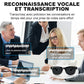 Lunettes caméra AI Smart 4K, vidéos HD 1080P, verres photochromiques, ultra grand-angle anti-vibration, enregistrement Vlog, traduction IA, assistant vocal IA, oreilles libres, transmission Wi‑Fi, contrôle de la musique