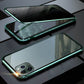 Coque magnétique pour iPhone avec verre de confidentialité et métal