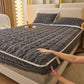 🛏️ 50 % DE RÉDUCTION ! 🎁 DRAPS CHAUDS ET AJUSTÉS - Flanelle brossée et poches profondes (jusqu'à 40 cm), coins antidérapants pour un confort en toute saison❄️🛌
