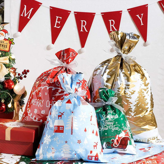 🎄 Offres de Noël anticipées : 49 % de RÉDUCTION - Sacs cadeaux de Noël avec cordon de serrage (biodégradables)
