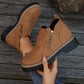 ✨ BEST SELLER🔥Bottines pour femmes à bout rond et fermeture à glissière sur le côté