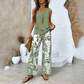 🔥 Hot Sale 53%OFF🌺Ensemble 2 pièces à imprimé tendance pour femmes - Top et pantalon sans manches