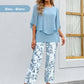 🔥OFFRE SPÉCIALE🔥Ensemble pantalon imprimé et top à col ras du cou