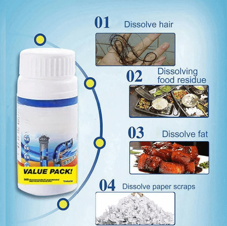 🚀💥💦 Achetez 1 et obtenez 1 gratuitement - Poudre nettoyante puissante pour les éviers et les canalisations