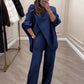🔥Ensemble 2 pièces femme👚Pull asymétrique + pantalon large (livraison gratuite)