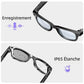 Lunettes caméra AI Smart 4K, vidéos HD 1080P, verres photochromiques, ultra grand-angle anti-vibration, enregistrement Vlog, traduction IA, assistant vocal IA, oreilles libres, transmission Wi‑Fi, contrôle de la musique