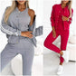 Ensemble trois pièces pour femme comprenant une veste et un pantalon de baseball