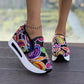 🔥2025 BEST SALE 🔥Chaussures de sport orthopédiques en maille respirante translucide imprimée à hauteur intérieure pour femmes, nouveau style