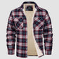 🔥RUBEN™ Sherpa-Hemd-Herren-Flanelljacke mit Fleecefutter und 3 Taschen, lässiger karierter Button-Down-Wintermantel