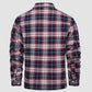 🔥RUBEN™ Sherpa-Hemd-Herren-Flanelljacke mit Fleecefutter und 3 Taschen, lässiger karierter Button-Down-Wintermantel