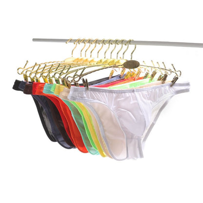 Sous-vêtements sexy ultra-fins transparents taille basse pour hommes