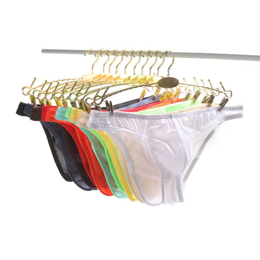 Sous-vêtements sexy ultra-fins transparents taille basse pour hommes