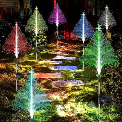 🔥Promotion de Noël 50% de réduction - 🎄7 arbres de Noël solaires à couleurs changeantes Lumières🎄