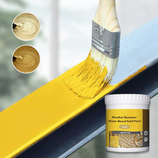 ⏳Spécial à durée limitée⏰Peinture dorée à base d'eau résistante aux intempéries💛
