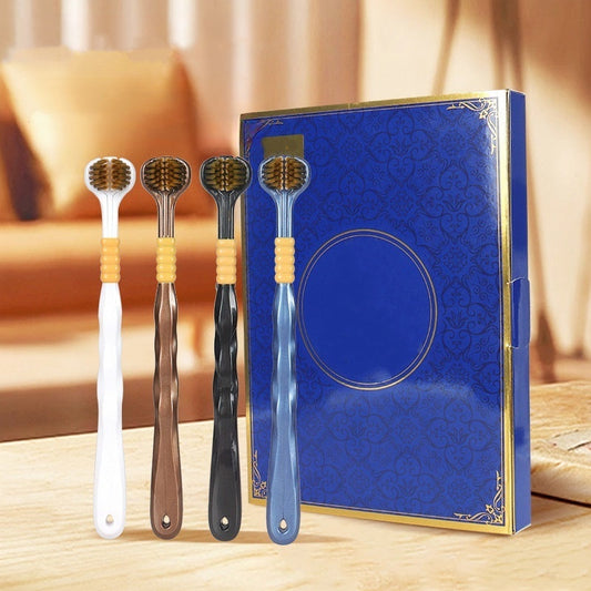 🔥2025 Vente chaude 50% de réduction🎁Brosse à dents de nettoyage multi-angles à trois têtes pour assurer votre sécurité bucco-dentaire