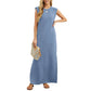 👗 60% DE RÉDUCTION ! ✨ Robe longue ample avec fente – Sans plis, Tissu fluide & Silhouette élégante 💃