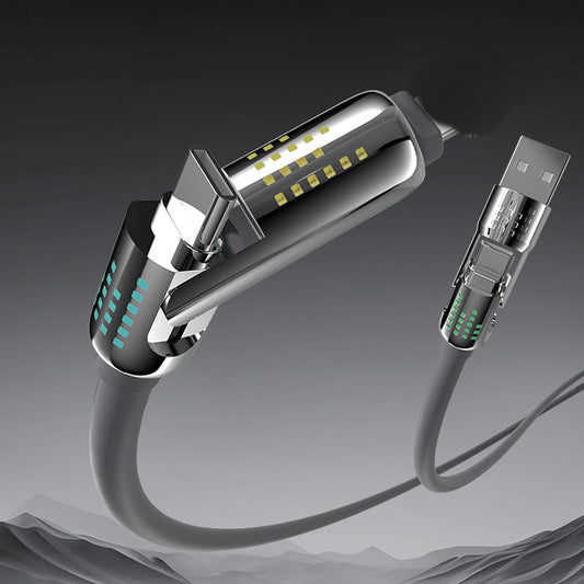 Câble de données 4-en-1 à charge rapide avec lumière clignotante douce