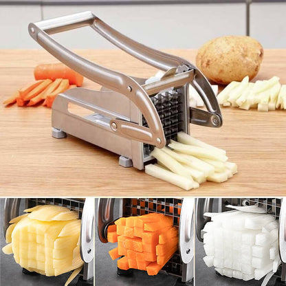 📢📢50% DE RÉDUCTION !! ⏰Trancheuse à Pommes de Terre & Concombres – Inox – 4 Ventouses & Lame Pro for Cuisine